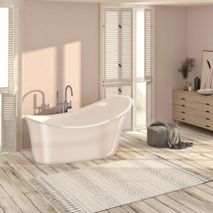 Zitta Evora 72 1/2″ Freestanding Bathtub — Glossy White — view 1
