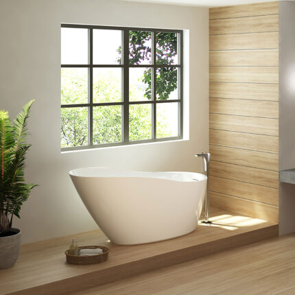 Zitta Frank 66 1/16″ Freestanding Bathtub — Matte White — view 1