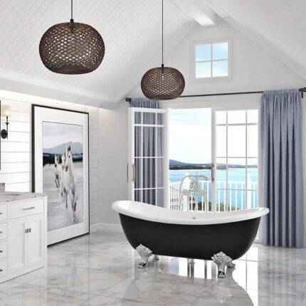 Zitta Harrogate 66 3/4″ Freestanding Bathtub — Matte Black — view 1