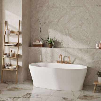 Zitta Vivo 63″ Freestanding Bathtub — Matte White — view 1