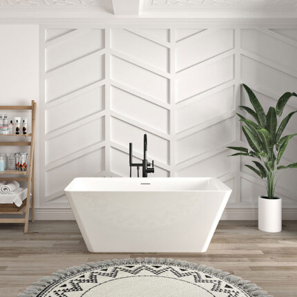 Zitta Nansa 60″ Freestanding Bathtub — Matte White — view 1