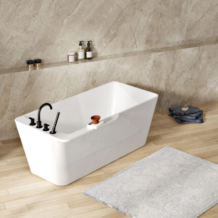 Zitta Niza 59 7/8″ Freestanding Bathtub — Matte White — view 1