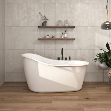 Zitta Soffio 60 1/4″ Freestanding Bathtub — Glossy White — view 1