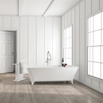 Zitta Vecchio 66 15/16″ Freestanding Bathtub — Matte White — view 1