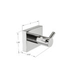 ICO Bath Crater Double Towel Hook