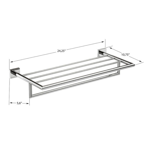 ICO Bath Crater Towel Shelf With Bar