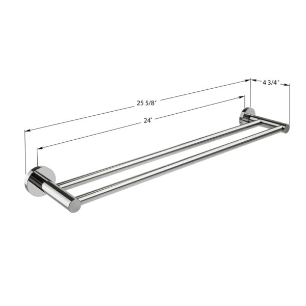 ICO Bath Lava 24″ Double Towel Bar