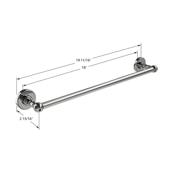 ICO Bath Ember Towel Bar 18″