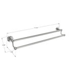 ICO Bath Ember 24″ Double Towel Bar