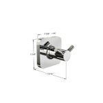 ICO Bath Vapor Double Towel Hook