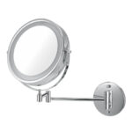 ICO Bath 8.5″ Double Sided Lighted Wall Mounted Mirror Zoom 5x
