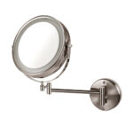 ICO Bath 8.5″ Double Sided Lighted Wall Mounted Mirror Zoom 5x