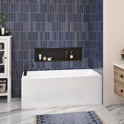 Zitta Baya II Glossy White, Left Drain, BY26032TA0L1, view 1