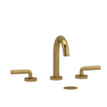 Riobel Riu Widespread Lavatory Faucet With C-Spout — Brushed Gold — Smooth Lever