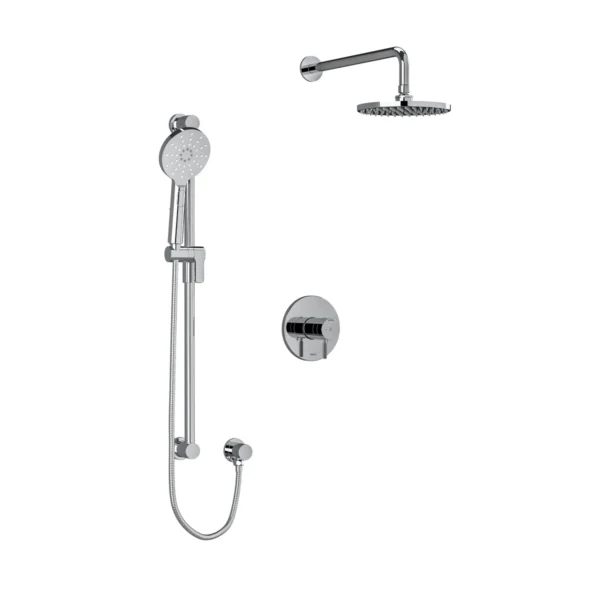 Riobel Riu Shower Kit 323 Trim — Knurled Handle — Chrome