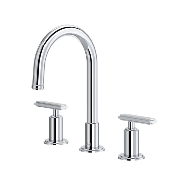 Riobel Manifesto Widespread Lavatory Faucet With C-Spout — Chrome — Lever Handles