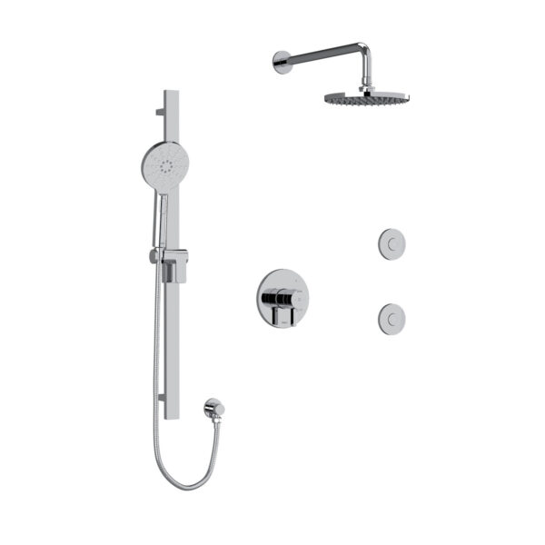 Riobel Paradox Round Shower System with Two Body Jets - Chrome