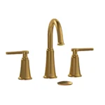 Riobel Momenti Widespread Lavatory Faucet With C-Spout — Brushed Gold
