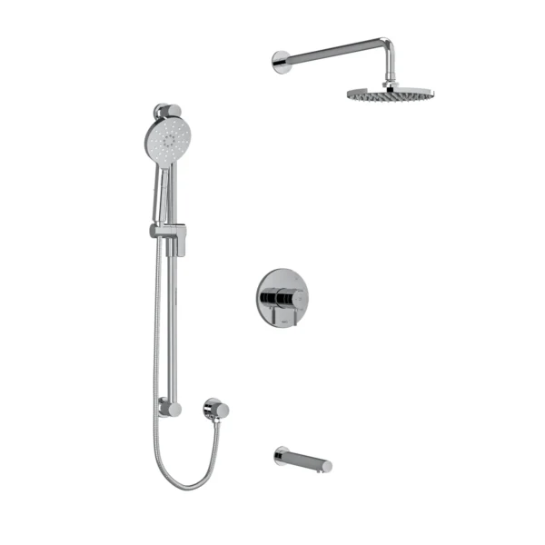 Riobel Riu Shower Kit 1345 Trim — Knurled Handle — Chrome