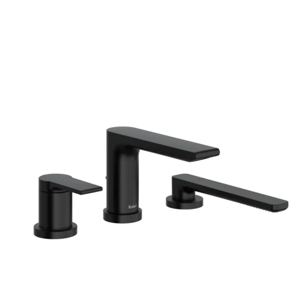 Riobel Fresk 3-Hole Deck Mount Tub Filler Trim — Black