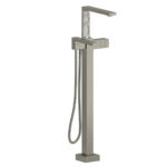 Riobel Reflet Thermostatic Single Hole Floor Mount Tub Filler Trim — Brushed Nickel