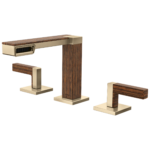 Brizo Frank Lloyd Wright Brilliance® Luxe Gold® / Wood faucet with Lever · Wood accent handles — 65322LF-GLTKLHP--HL5322-GLTK