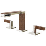 Brizo Frank Lloyd Wright Brilliance® Polished Nickel / Wood faucet with Lever · Wood accent handles — 65322LF-PNTKLHP--HL5322-PNTK