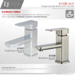 Stylish B-103B Stylish Single Handle Bathroom Faucet (Open Box), product view 10