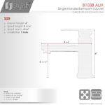 Stylish B-103B Stylish Single Handle Bathroom Faucet (Open Box), product view 4