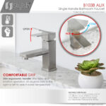 Stylish B-103B Stylish Single Handle Bathroom Faucet (Open Box), product view 5