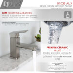 Stylish B-103B Stylish Single Handle Bathroom Faucet (Open Box), product view 6