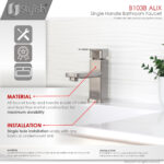 Stylish B-103B Stylish Single Handle Bathroom Faucet (Open Box), product view 8