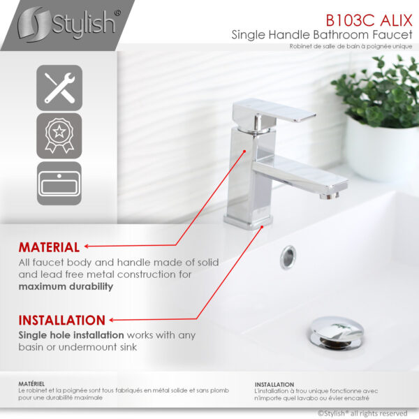 Stylish Alix Bathroom Faucet, product view 8