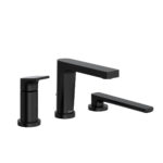 Riobel Ode 3-Hole Pressure Balance Deck Mount Tub Filler Trim — Black