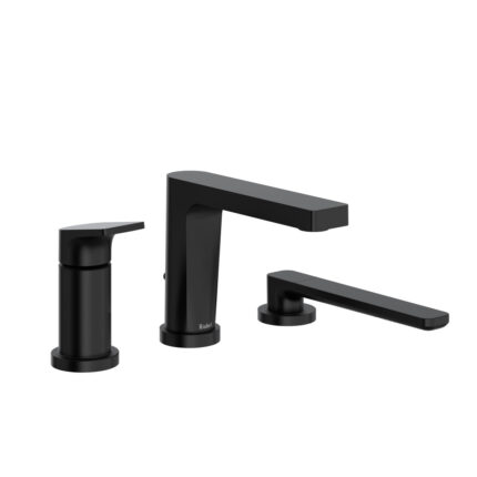 Riobel Ode 3-Hole Pressure Balance Deck Mount Tub Filler Trim — Black