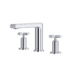 Riobel Manifesto Widespread Lavatory Faucet With Low Spout — Chrome — Cross Handles