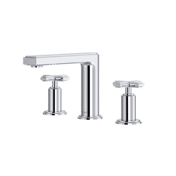 Riobel Manifesto Widespread Lavatory Faucet With Low Spout — Chrome — Cross Handles
