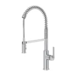 Riobel Authentica Pre-Rinse Pull-Down Kitchen Faucet — Stainless Steel