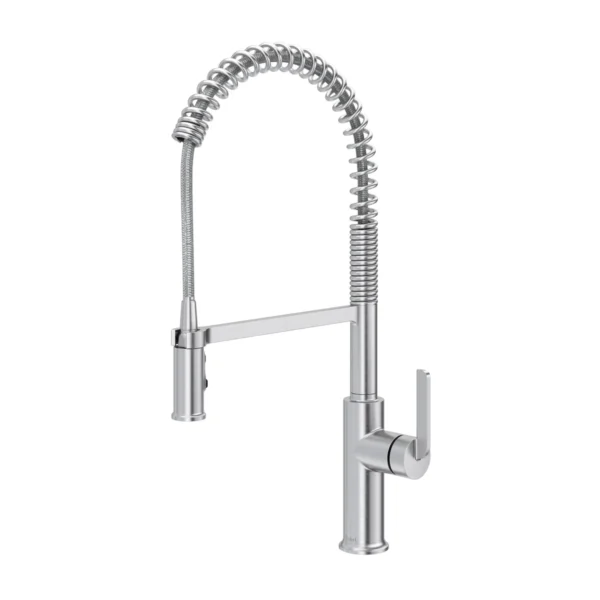 Riobel Authentica Pre-Rinse Pull-Down Kitchen Faucet — Stainless Steel