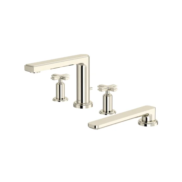 Riobel Manifesto 4-Hole Deck Mount Tub Filler — Polished Nickel