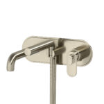 Riobel Arca Wall Mount Thermostatic/Pressure Balance Tub Filler Trim — Brushed Nickel
