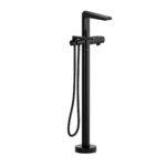Riobel Parabola floor-mount tub filler in Black