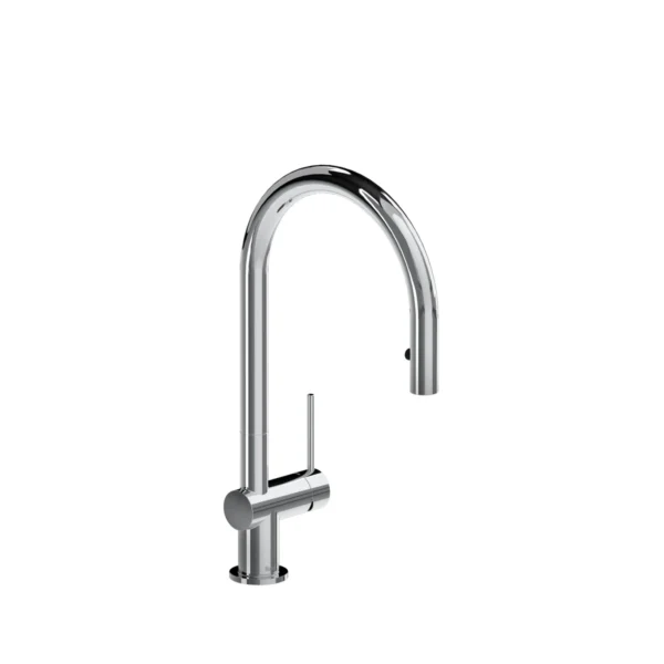 Riobel Azure Pull-Down Kitchen Faucet With Single Spray — Chrome