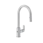 Riobel Arca Pull-Down Touchless Kitchen Faucet With C-Spout — Stainless Steel
