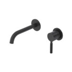 Riobel Riu Wall Mount 360° Lavatory Faucet Trim — Black — Knurled Lever
