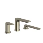 Riobel Fresk 3-Hole Pressure Balance Deck Mount Tub Filler Trim — Brushed Nickel