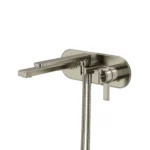 Riobel Manifesto Wall Mount Thermostatic/Pressure Balance Tub Filler Trim — Brushed Nickel