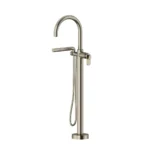 Riobel Arca Thermostatic Single Hole Floor Mount Tub Filler Trim — Brushed Nickel