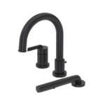 Riobel Authentica 3-Hole Deck Mount Tub Filler Trim — Black
