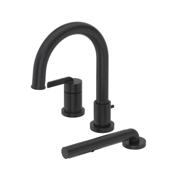 Riobel Authentica 3-Hole Deck Mount Tub Filler Trim — Black